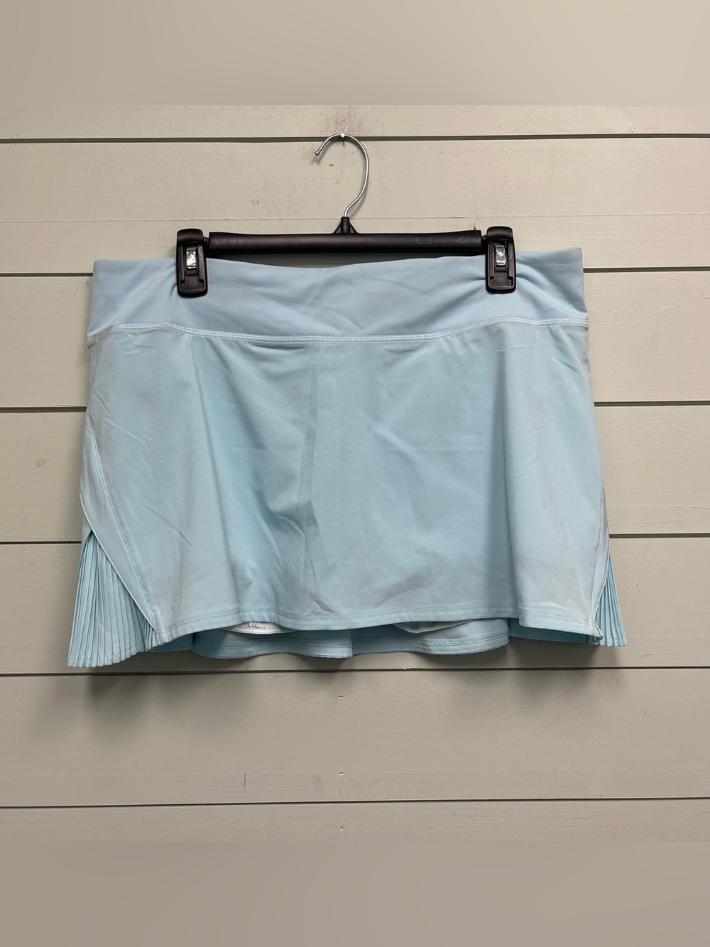Lululemon play off the pleats skirt 13" blue glow women's size 12